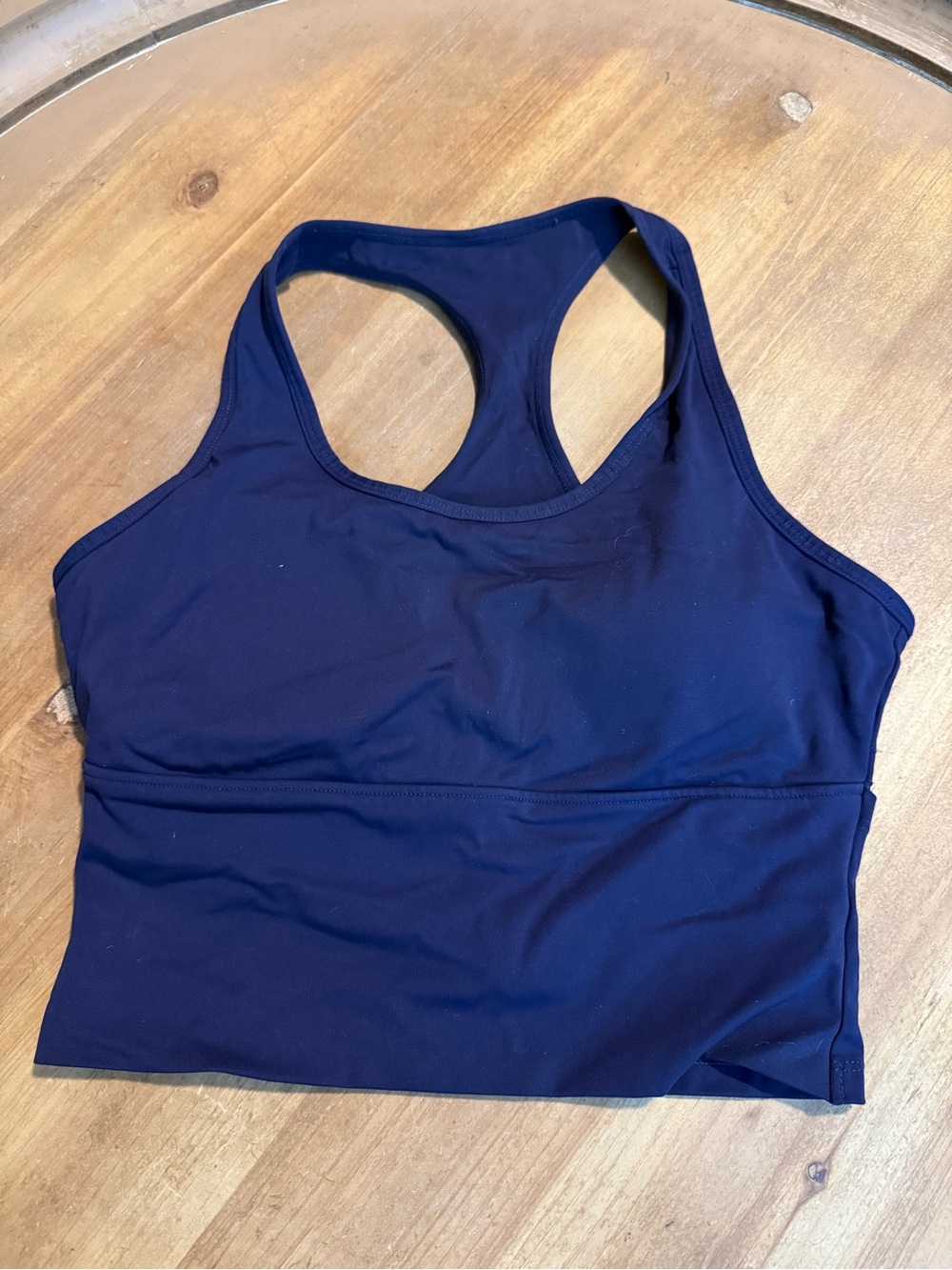 Amazon Navy Racerback Sports Bra Crop Top